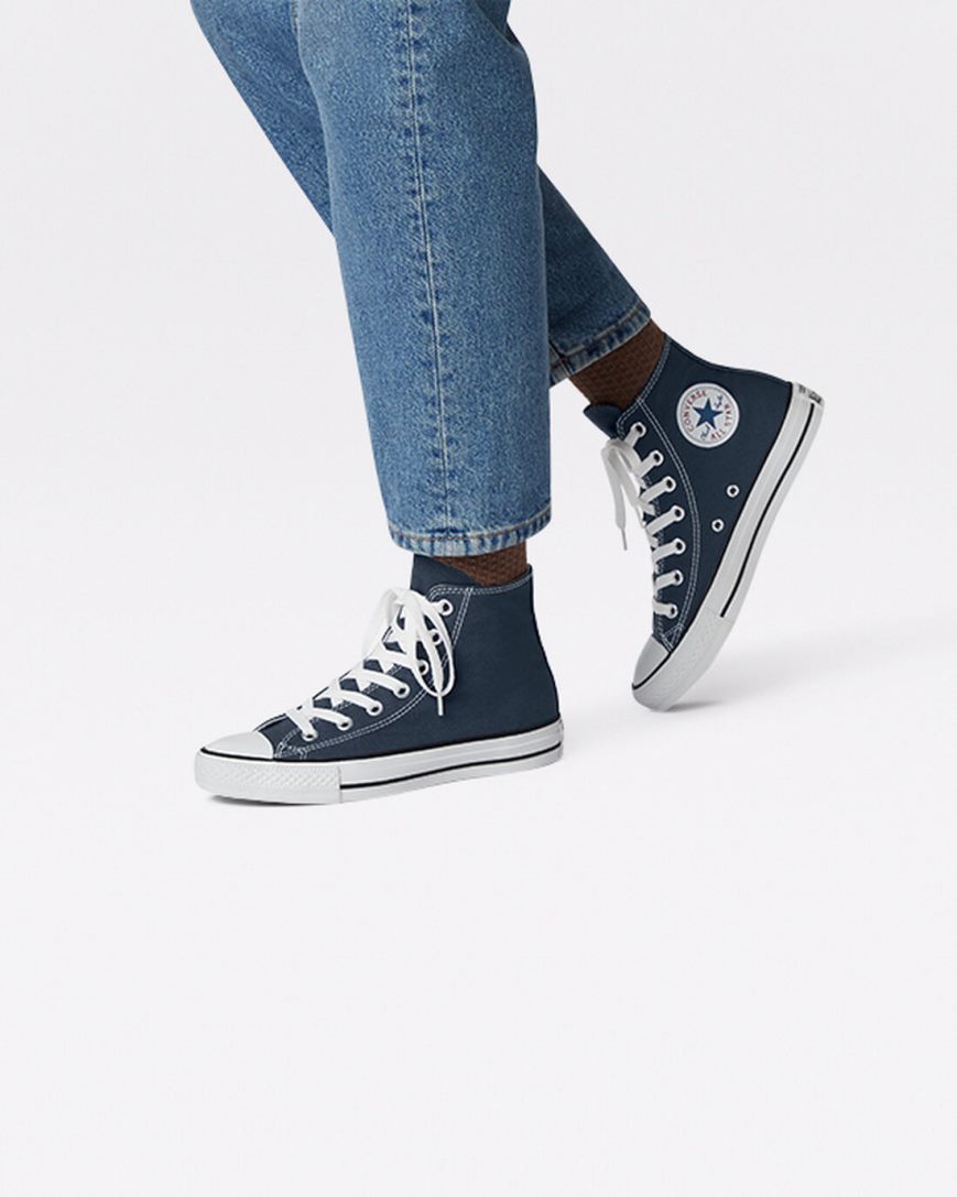 Tenis Converse Chuck Taylor All Star Classicos Cano Alto Masculino Azul Marinho | PT C003745